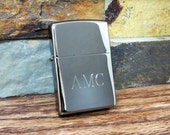 Zippo Lighter Black Ice Personalized, Engraved, Monogrammed, Smokers, Campers, Groomsmen Gift, Christmas, Men and Women, Birthday Gift (203)