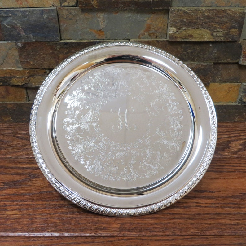 Personalized Serving Platter with Monogram Wedding Gift Etsy
