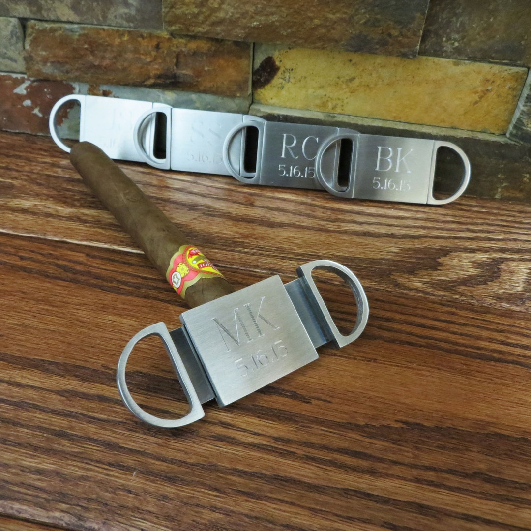 Set of 5 Personalized Cigar Cutter Guillotine Cutter Groomsmen Gift
