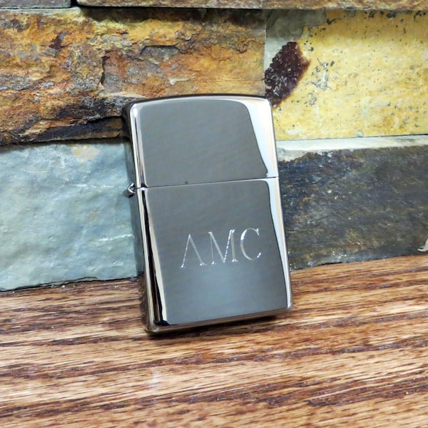 Zippo Lighter Black Ice Personalized, Engraved, Monogrammed, Smokers, Campers, Groomsmen Gift, Christmas, Men and Women, Birthday Gift (203)