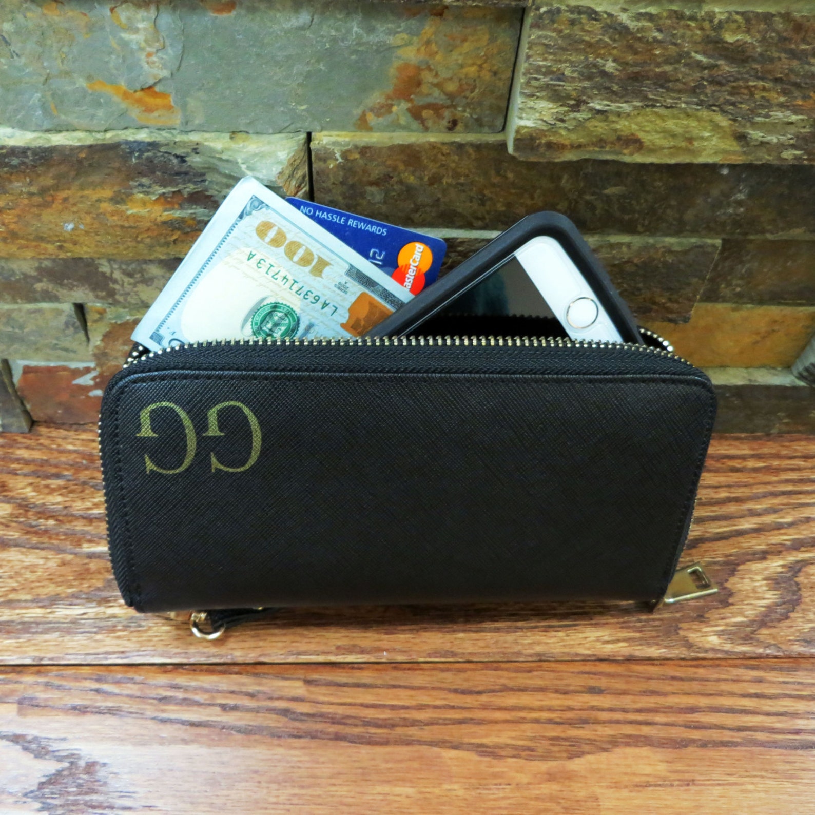 Personalized Womens Wallet Clutch W/strap Iphone Etsy