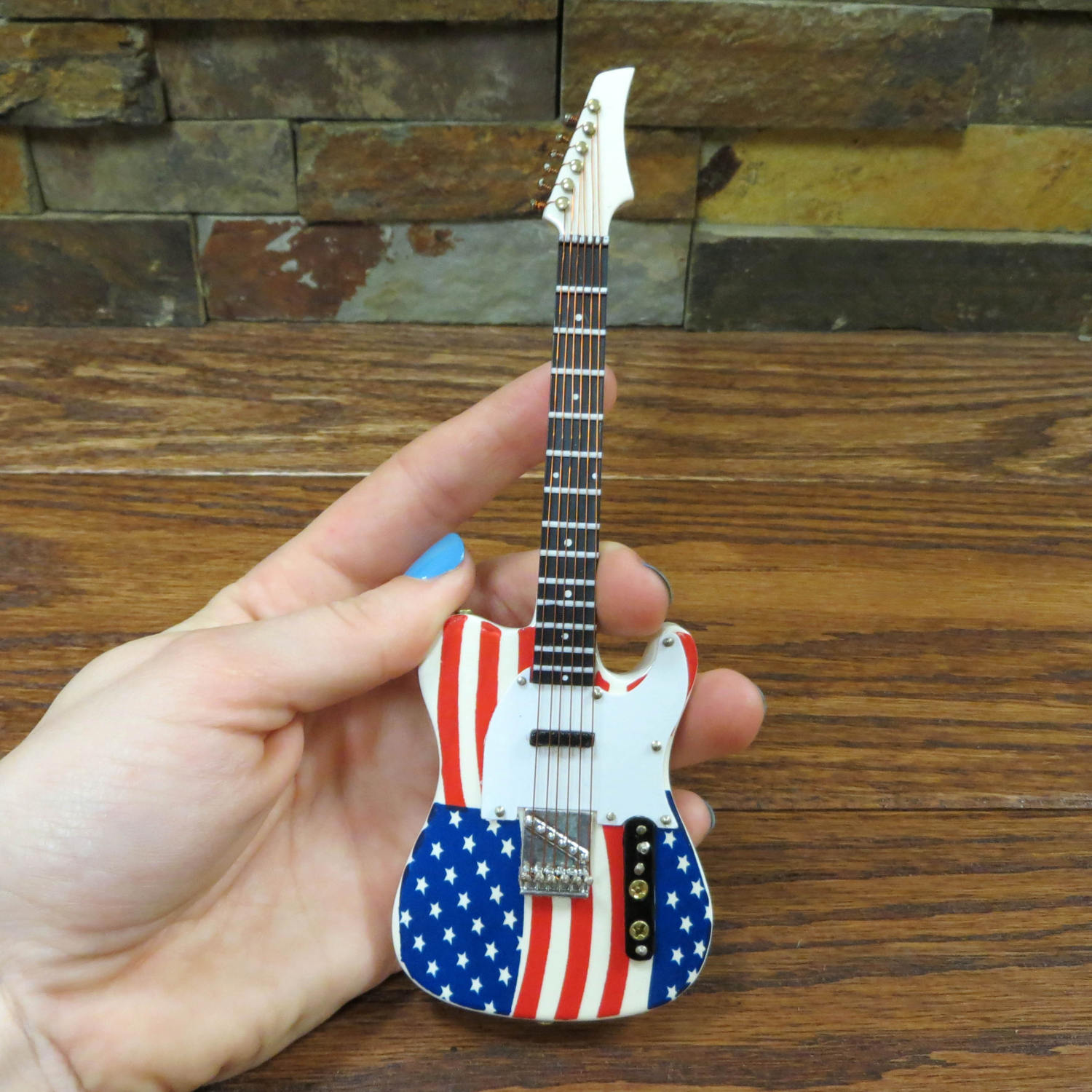 ミニアメリカ国旗エレキギター（特製ケース付き）、音楽ギフト、楽器 