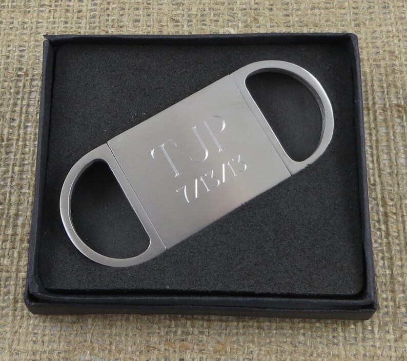 Cigar Cutter Personalized Guillotine Cutter Groomsman Father of the Groom Bride Father's Day Gifts for Him Wedding Step Dad image 9