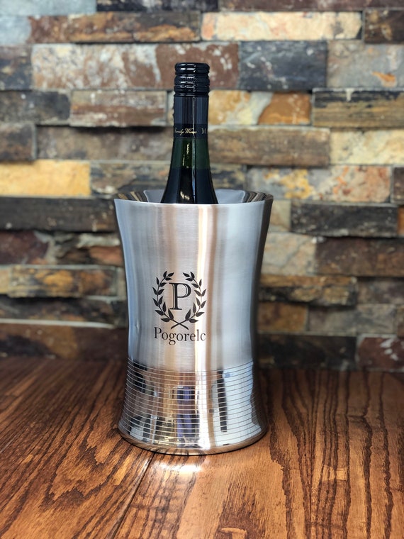 Wine Chiller Personalized Made of Stainless Steel, Kitchen, House Warming  Gift, Christmas, Anniversary, Monogrammed Entertaining Wine Bucket 
