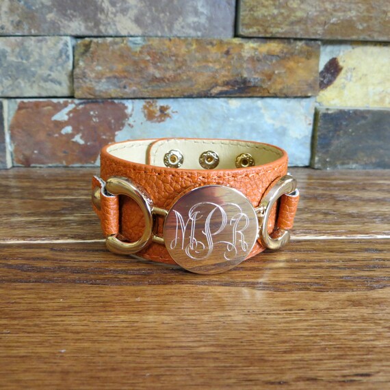 thumbnail interactive-video image 1 of Leather Wrap Bracelet With Initial Monogram Disc – Engravable Blank, Summer Boho Style – Multi-Color, Alloy 1 of 1