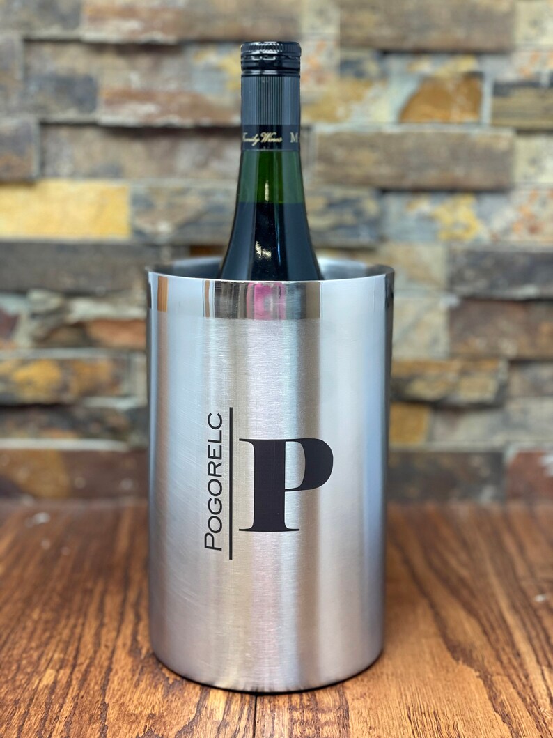 Personalized Wine Chiller Stainless Steel Home Decor Etsy