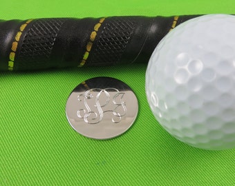 Golf Ball Marker - Personalized - Sterling Silver - Golfer Gift - Groomsmen Gift - Ladies Golf Gift
