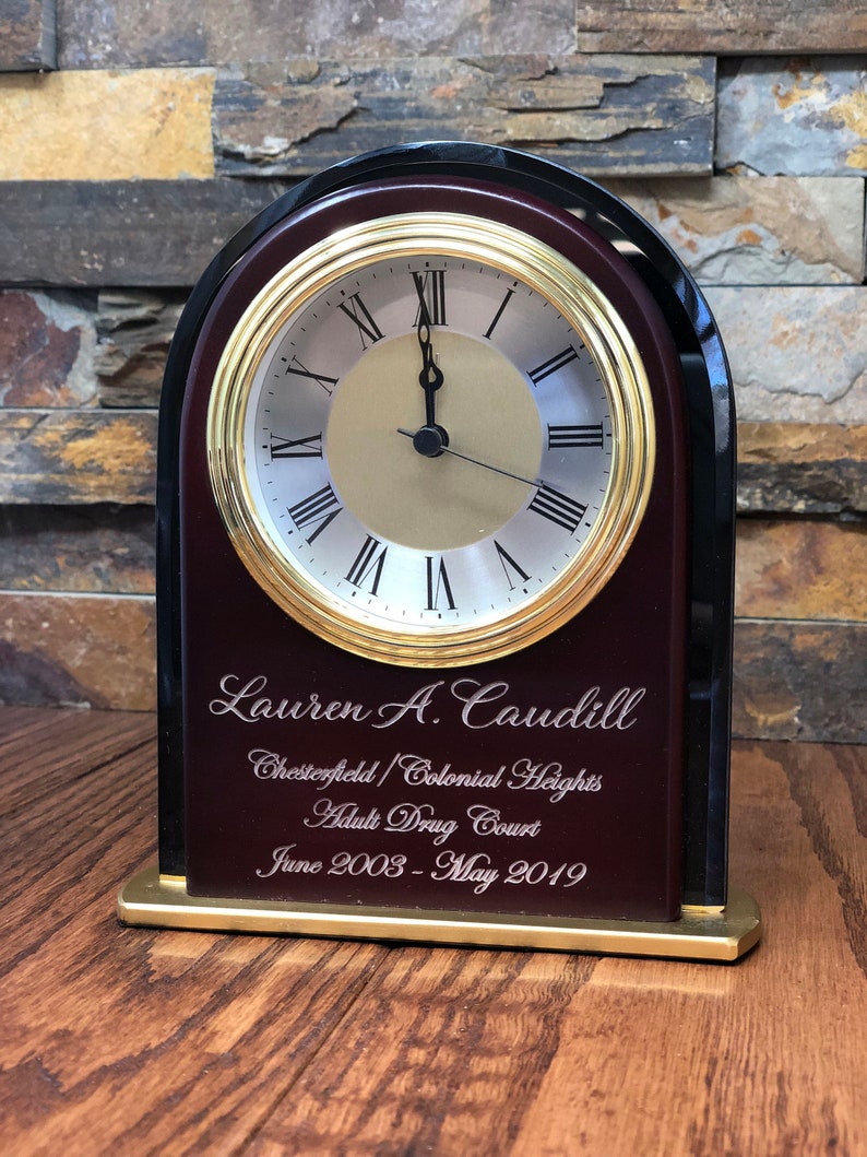 Personalized Mantle Alarm Clock Custom Wedding Gift Etsy