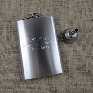 8oz Flask with Funnel - Groomsmen - Gifts for men - Best Man