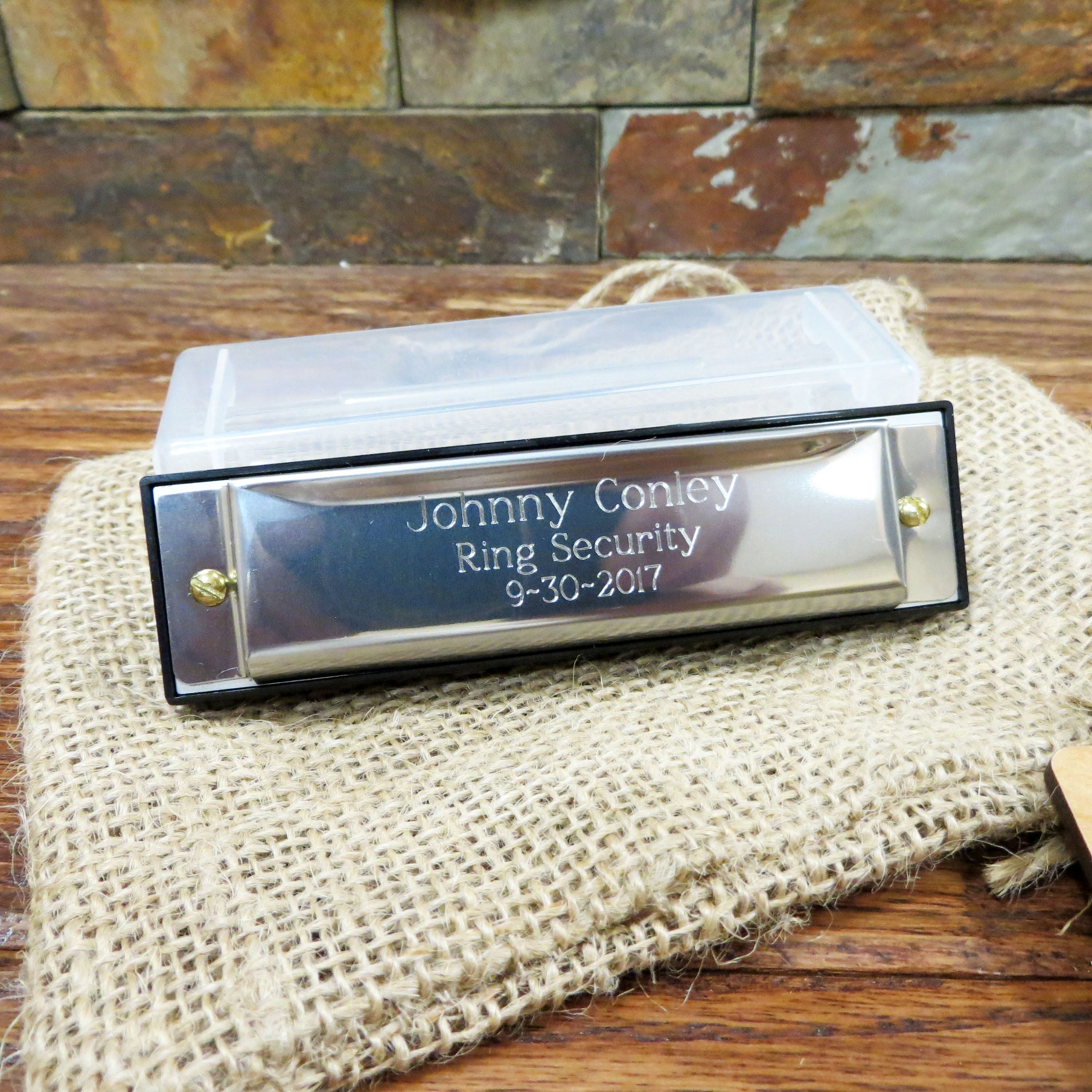 Harmonica Personalized Stainless Steel, Groomsmen, Kids Gifts, Ring bearer, Gifts for Men, Ring Security,  Officiant, Birthday, Christmas