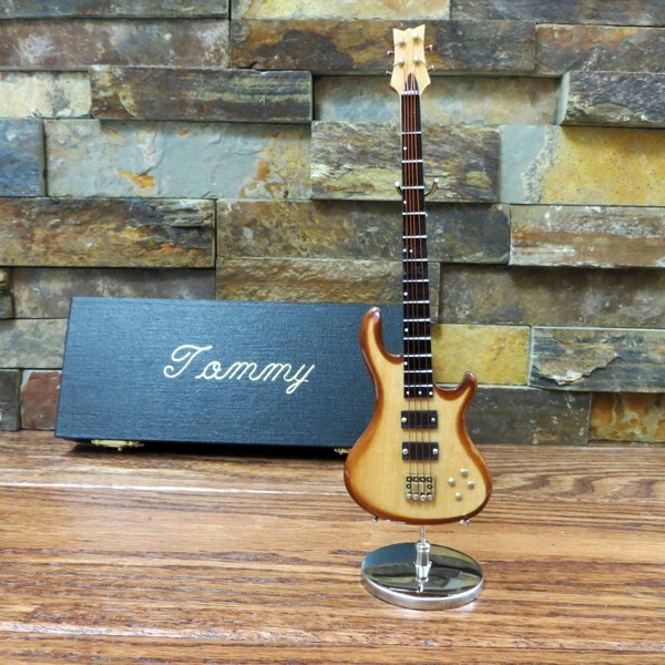 Miniature Bass Guitar - Personalized - Music gift (CBG18NW)