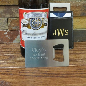 Credit Card Bottle Opener - Gifts for Men  - Groomsmen Gifts - Bar Accessories - (923)