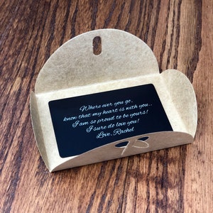 Wallet Insert Note Card Personalized, Fathers Day, Custom Valentines ...