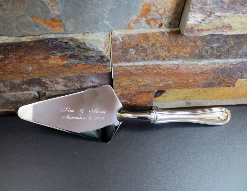 Personalized Pie and Cake Server Pie Knife Reception Etsy