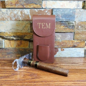 Personalized Cigar Case with Cigar Cutter, Groomsman, Groomsmen Gift, Gifts for Men, Fathers Day