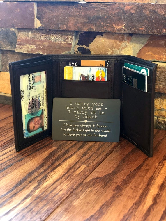 Geburtstagskarte Für Den Sohn Von Mama & Papa – Brieftaschenkarte Aus Aluminium, Lasergraviert