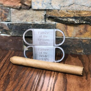 Cigar Cutter Personalized Guillotine Cutter Groomsman Father of the Groom Bride Father's Day Gifts for Him Wedding Step Dad image 8
