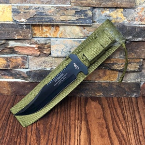 Personalized Hunter Knife Green Paracord Gifts for Men Groomsmen, Cool gifts for Him, Birthday, Wedding, Anniversary, Fathers Day image 2