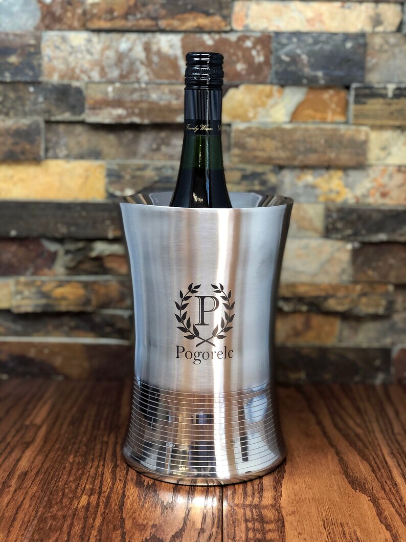 Wine Chiller Personalized Made of Stainless Steel Kitchen Etsy