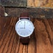 Personalized Mens Wrist Watch- Gifts for Men- Brown Leather Watch- Birthday- Dad- Grandfather- Groom - Christmas gift 