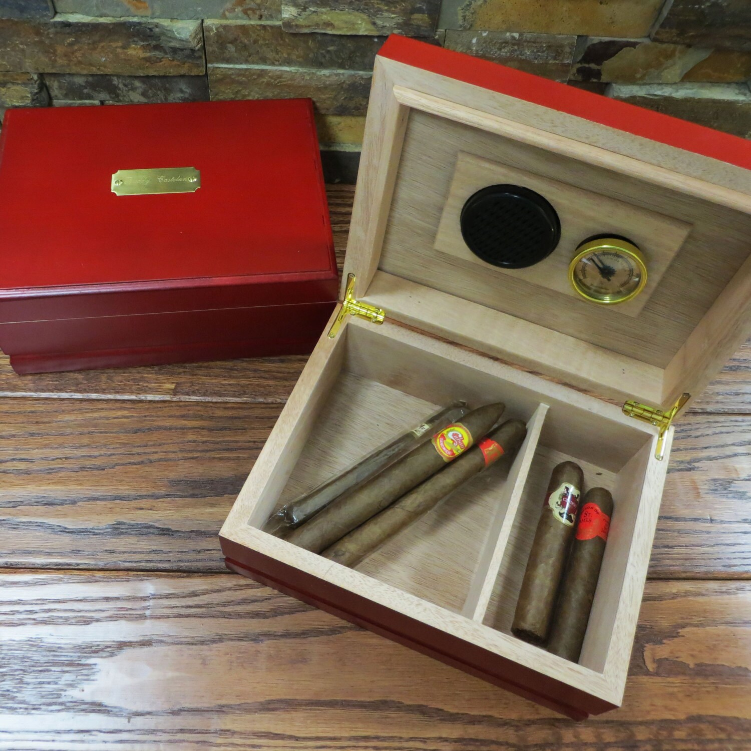 Personalized Cigar Humidor engraved Wood Humidorretirement Etsy