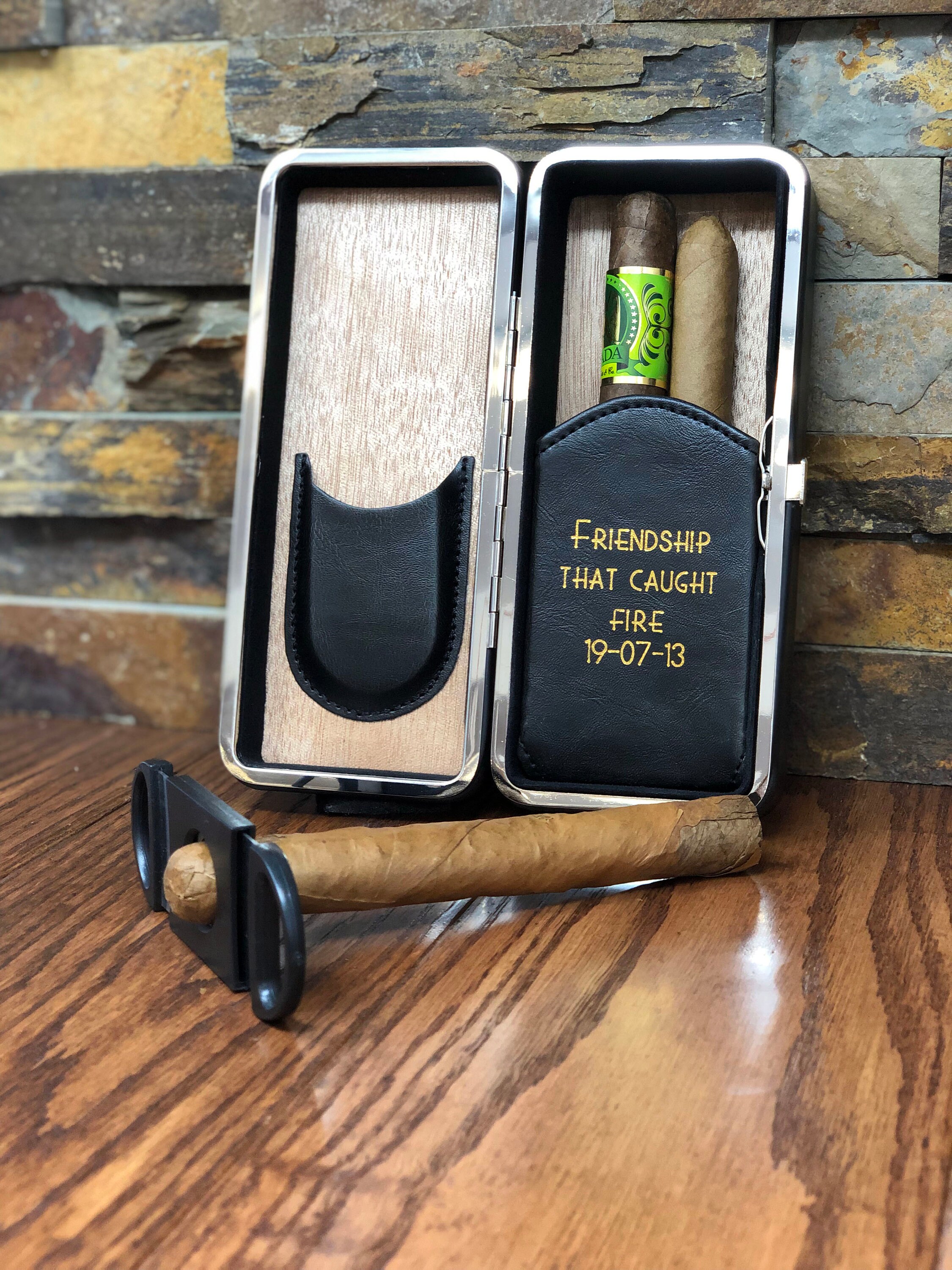 Groomsmen Gift Personalized Cigar Case Gifts for Men Fathers Etsy