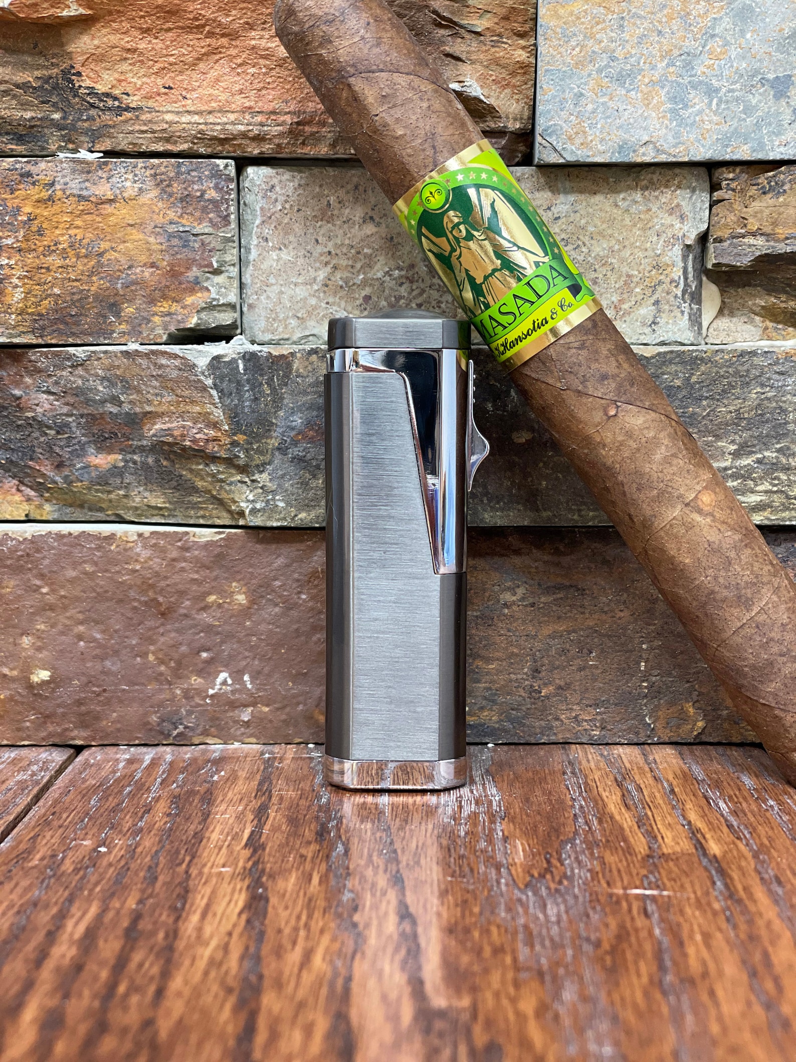 Cigar Torch Lighter W Cigar Cutter Set Personalized Mens Etsy