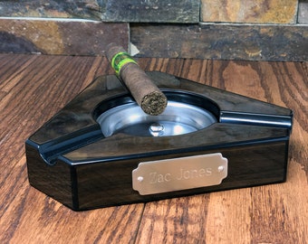 Personalized Cigar Ashtray, Groomsmen, father of the Bride, Gifts for Men, Fathers Day, Grandfather, Dad, Christmas, Uncle, Custom Ash tray