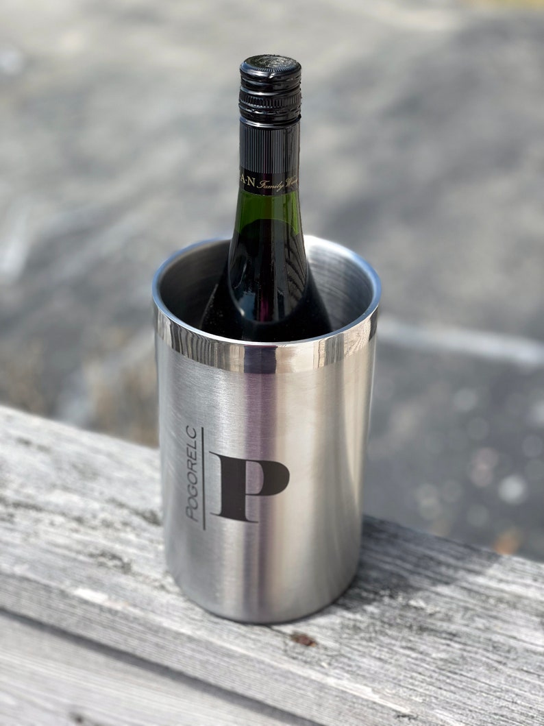 Personalized Wine Chiller Stainless Steel Home Decor Etsy