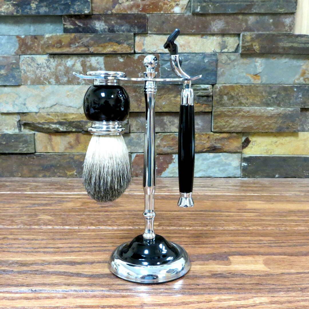 Razor and Personalized Shave Brush, Shaving Set Personalized, Razor ...