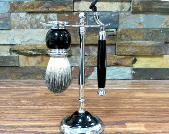 Razor and Personalized Shave Brush, Shaving Set Personalized, Razor, Shaving Brush, Shave Accessories, Fathers Day, Christmas, Gifts for Men