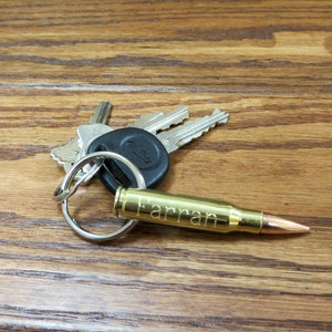 Personalized Bullet Bottle Opener Key-chain - Groomsman Gift - Birthday - Christmas - Valentines Day - Miliary - Gifts for him - Wedding