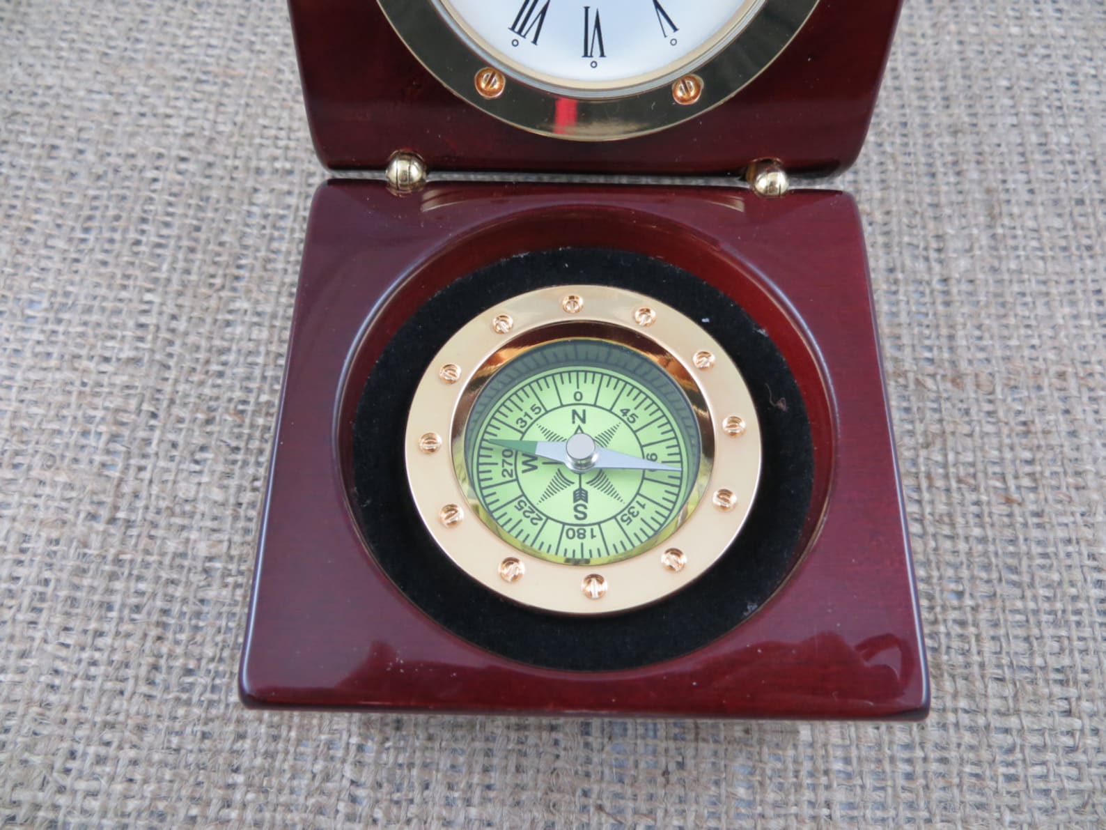 Personalized Nautical Compass Clock Desk supplies Fathers Etsy