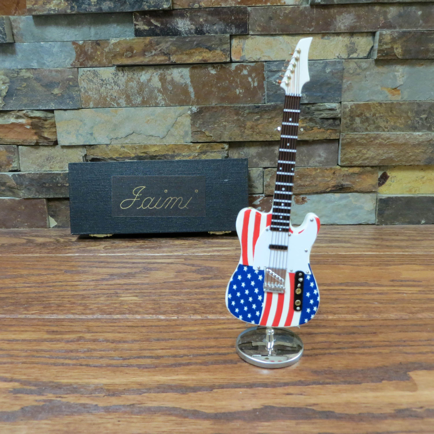 ミニアメリカ国旗エレキギター（特製ケース付き）、音楽ギフト、楽器 