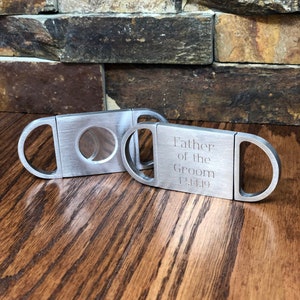 Cigar Cutter Personalized Guillotine Cutter Groomsman Father of the Groom Bride Father's Day Gifts for Him Wedding Step Dad image 5