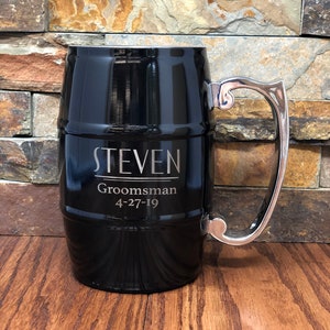 Personalized Stainless Steel Beer Mug, Vacuum Insulated Gifts for Him, Groomsmen, Fathers Day, Christmas, Anniversary, Valentines Day, Men image 6