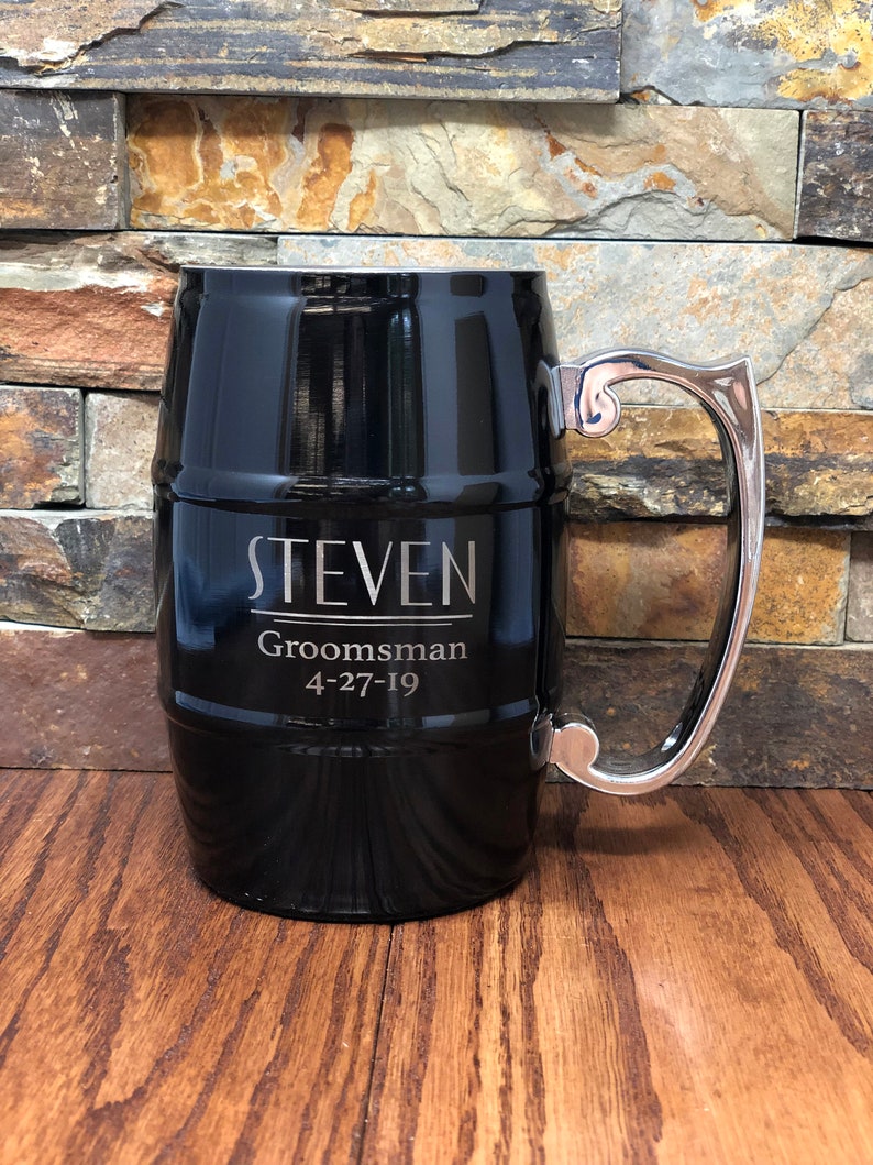 Personalized Stainless Steel Beer Mug, Vacuum Insulated Gifts for Him, Groomsmen, Fathers Day, Christmas, Anniversary, Valentines Day, Men image 6