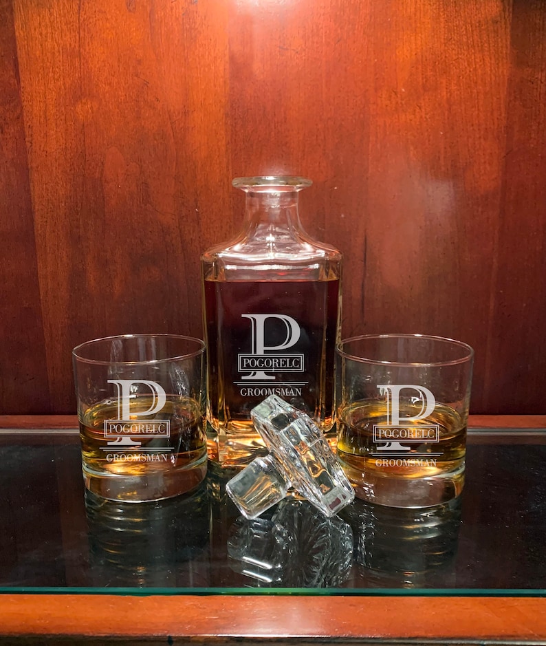 Engraved Whiskey Decanter Personalized Groomsmen Gifts Etsy