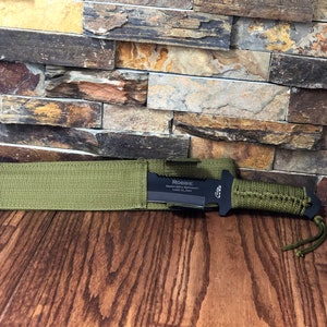 Personalized Hunter Knife Green Paracord Gifts for Men Groomsmen, Cool gifts for Him, Birthday, Wedding, Anniversary, Fathers Day image 9