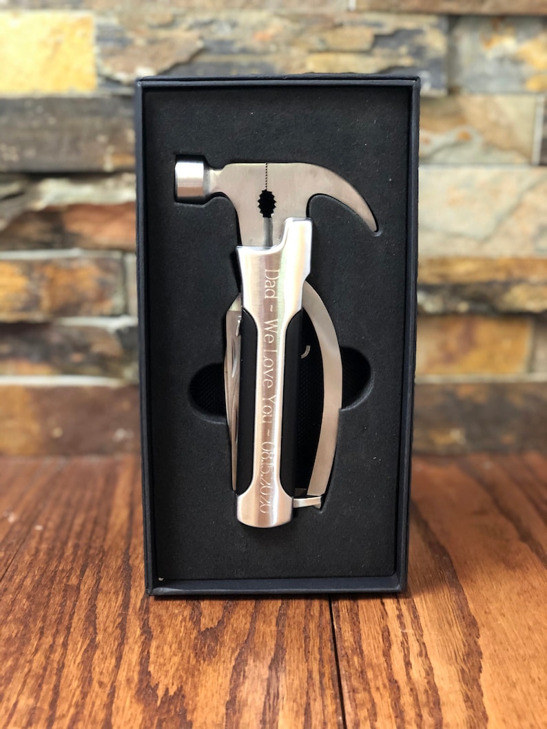 Personalized Hammer and Knife Multi Tool, Engraved Gifts for Him, Fathers Day, Dad, Son, Birthday, Camping, Fishing, Unique Gifts for Men image 10