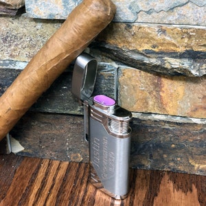 Butane Cigar and Cigarette Lighter, Personalized Engraved Monogrammed Gift for Men and Women, Groomsmen, Fathers Day, Mothers Day, Christmas image 9