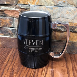 Personalized Stainless Steel Beer Mug, Vacuum Insulated Gifts for Him, Groomsmen, Fathers Day, Christmas, Anniversary, Valentines Day, Men image 7