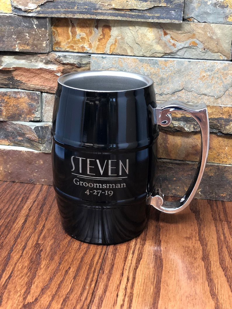 Personalized Stainless Steel Beer Mug, Vacuum Insulated Gifts for Him, Groomsmen, Fathers Day, Christmas, Anniversary, Valentines Day, Men image 7