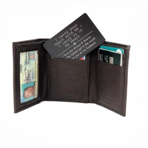 Wallet Insert Note Card Personalized, Fathers Day, Custom Valentines ...