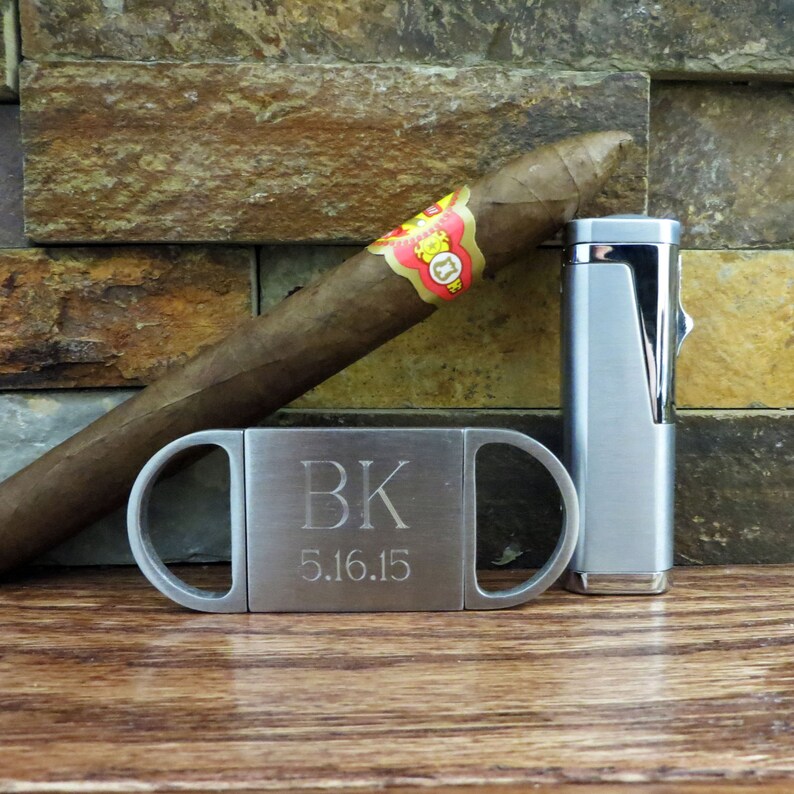 Personalized Cigar Accessory Kit Humidor Cigar Cutter Cigar Etsy