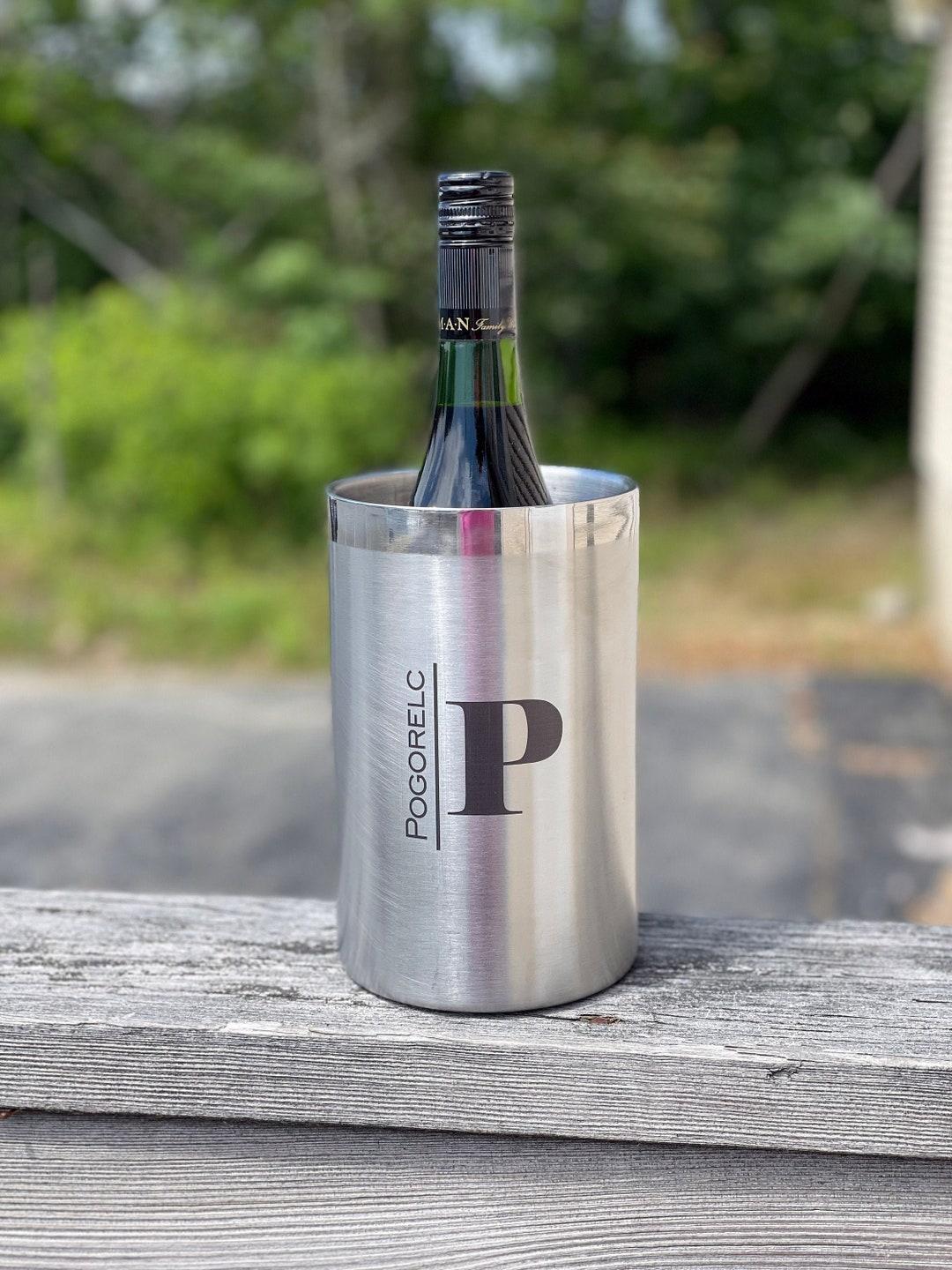 Personalized Wine Chiller Stainless Steel, Home Decor, Barware, House ...