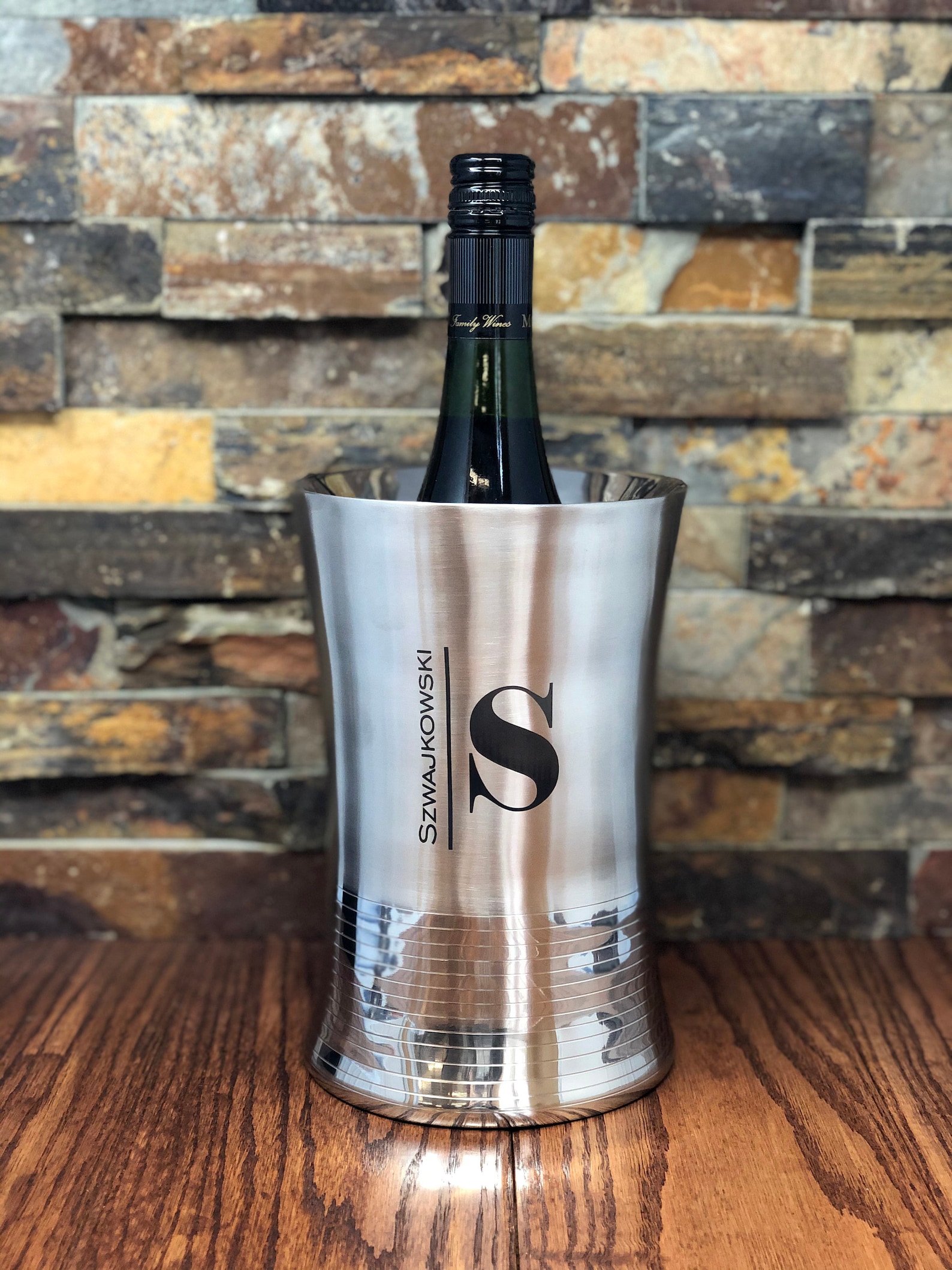 Wine Chiller Personalized Made of Stainless Steel Kitchen Etsy