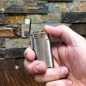 Butane Cigar and Cigarette Lighter, Personalized Engraved Monogrammed Gift for Men and Women, Groomsmen, Fathers Day, Mothers Day, Christmas image 6