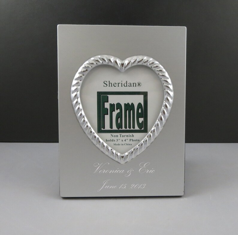 Heart Picture Framepersonalizedwedding Giftanniversary Etsy
