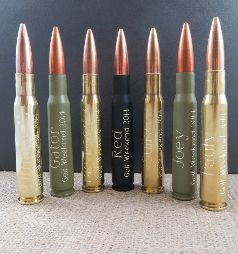 Bullet Bottle Opener 50 Caliber, Personalized Groomsmen Gifts, Engraved Gifts for Men, Groomsman, Military, Fathers Day, Hunters, Boaters 